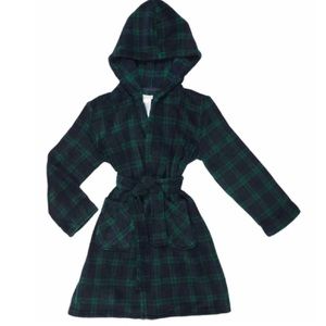 KOMAR KIDS Boys Hooded Plush Fleece Wrap Bath Robe